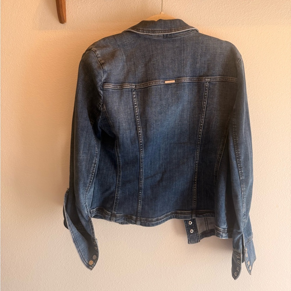 White House Black Market Blue Jean Jacket in Size L - Picture 6 of 6